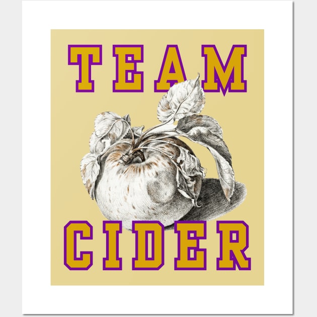 Team Cider! Classic Purple and Gold Style Wall Art by SwagOMart